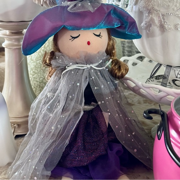 NWT! Sweetest Purple Halloween Witch Doll - Picture 4 of 8